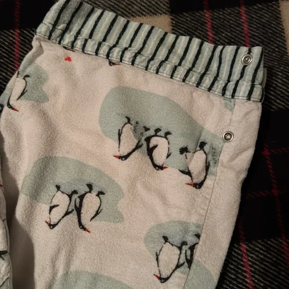 MUNKI MUNKI Penguins flannel Pajama set S - Picture 6 of 8